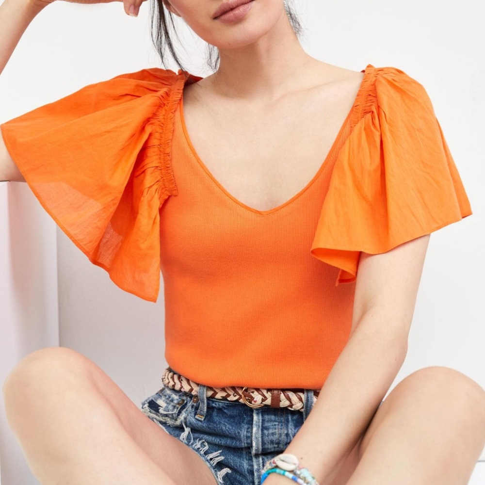 Maeve Flutter-Sleeved Top SP